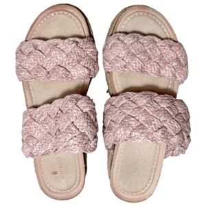 | Madden Girl | Pink Braided Platform Espadrille Sandals - 6.5
